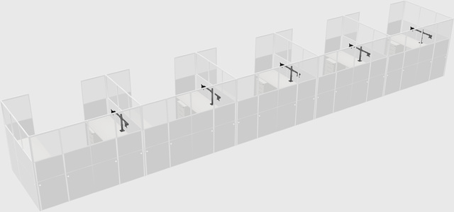 U-shaped cubicle