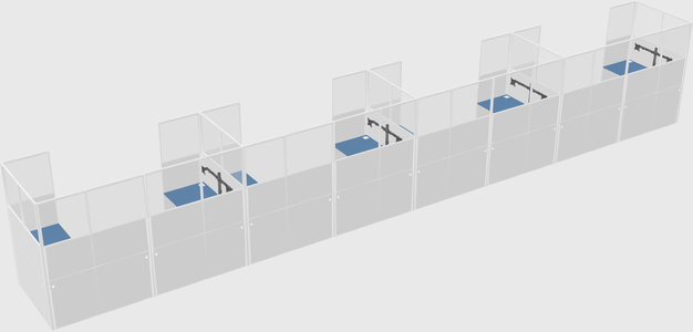 U-shaped cubicle