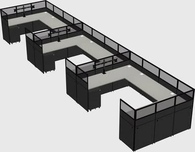 U-shaped cubicle