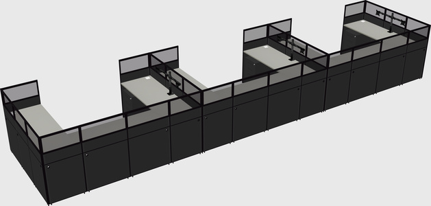U-shaped cubicle