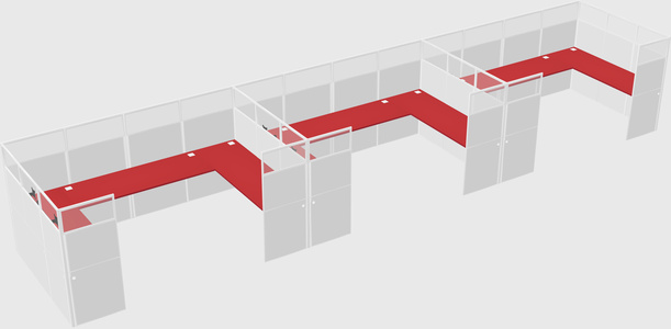 U-shaped cubicle