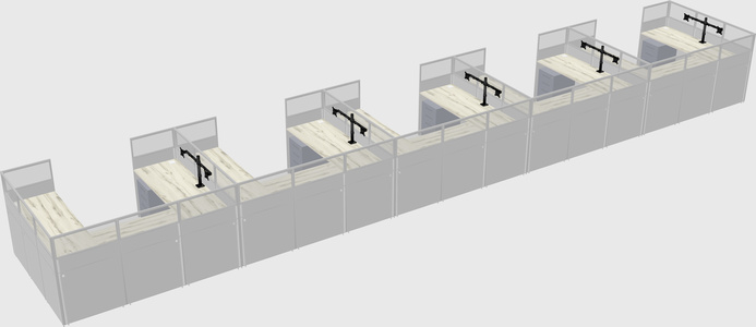 U-shaped cubicle