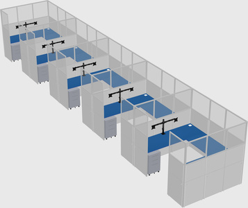 U-shaped cubicle