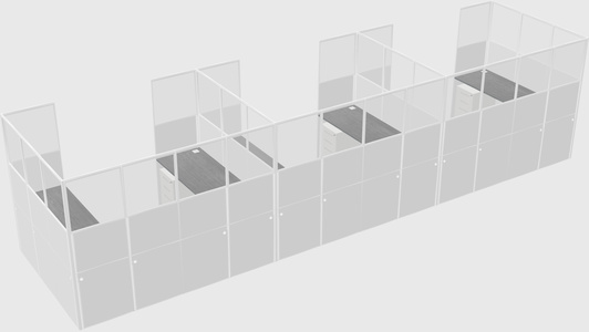 U-shaped cubicle