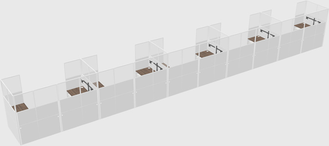 U-shaped cubicle