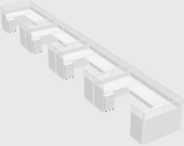 U-shaped cubicle