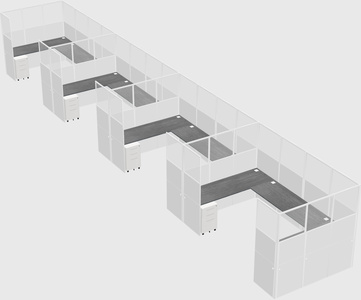 U-shaped cubicle