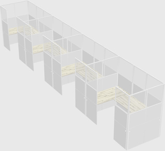 Cabine en u