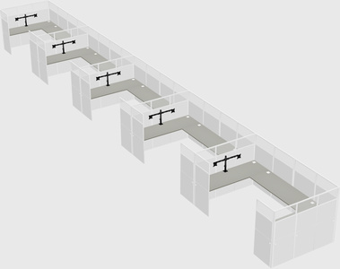 U-shaped cubicle