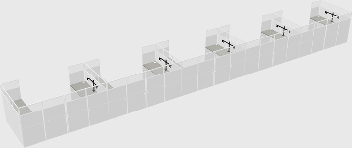 U-shaped cubicle