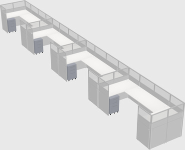 U-shaped cubicle