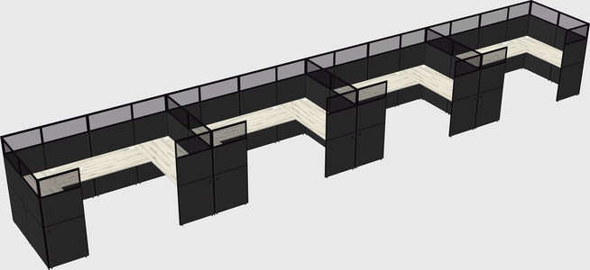 U-shaped cubicle