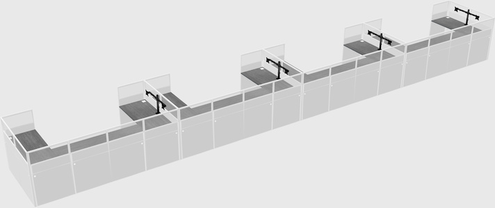 U-shaped cubicle