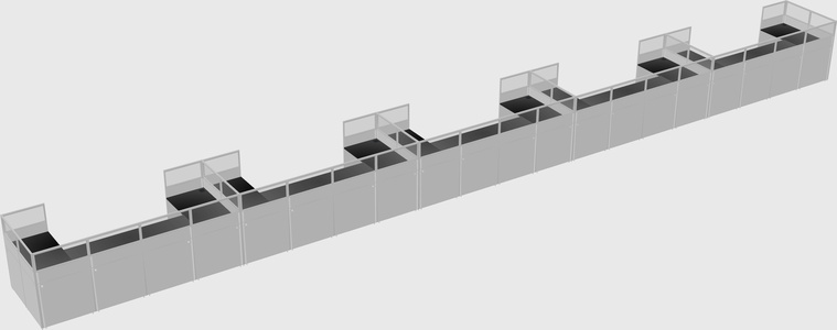 U-shaped cubicle