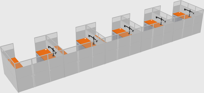U-shaped cubicle
