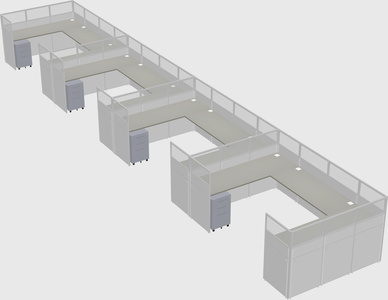 U-shaped cubicle