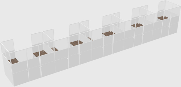 U-shaped cubicle