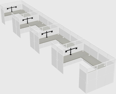 U-shaped cubicle