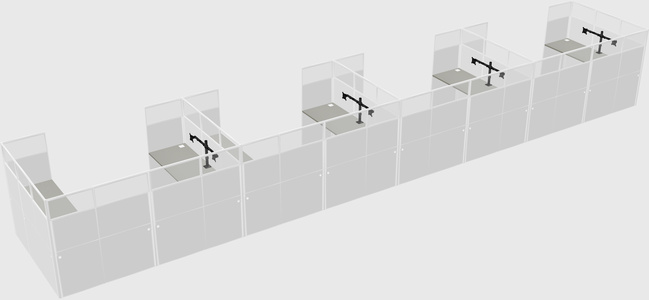 U-shaped cubicle