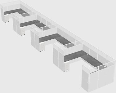 U-shaped cubicle