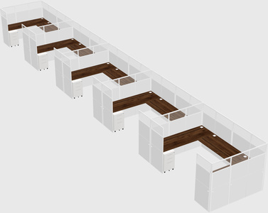 U-shaped cubicle
