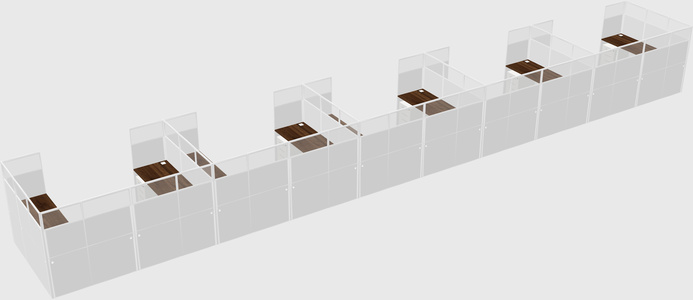 U-shaped cubicle