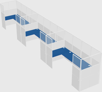 U-shaped cubicle