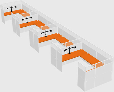 U-shaped cubicle