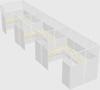 Cabine en u