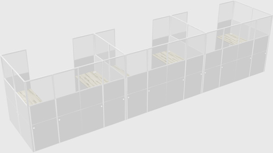 Cabine en u