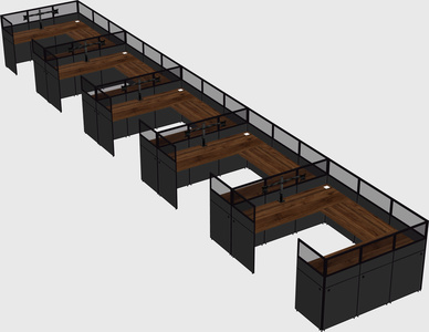 U-shaped cubicle