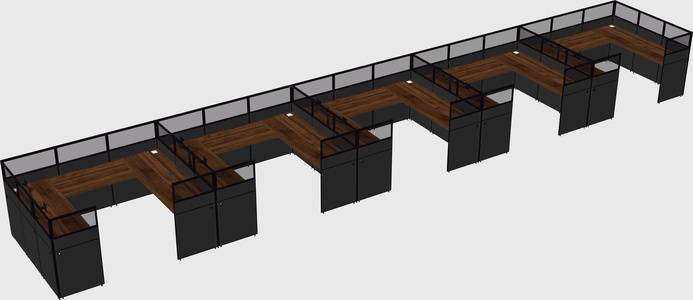 U-shaped cubicle