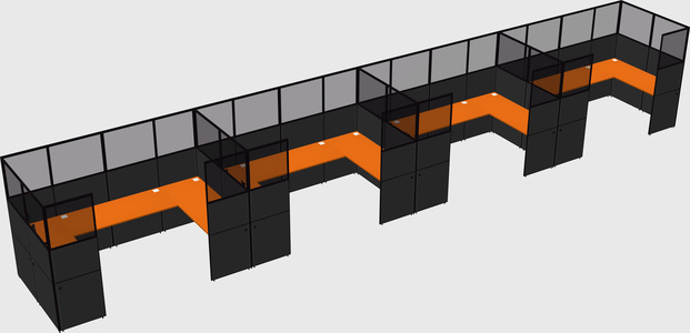 U-shaped cubicle