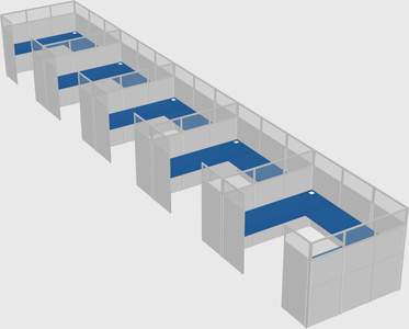 U-shaped cubicle