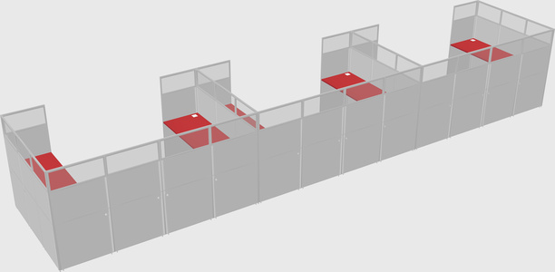 U-shaped cubicle