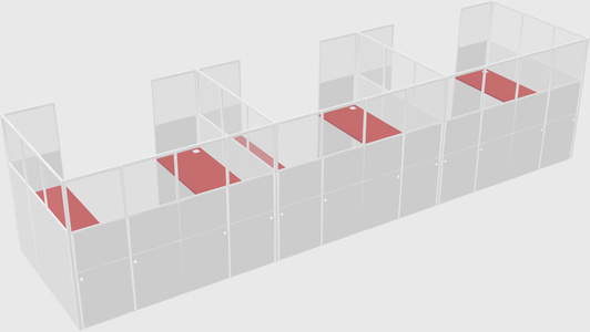U-shaped cubicle