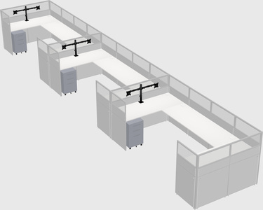 U-shaped cubicle