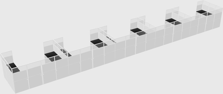 U-shaped cubicle