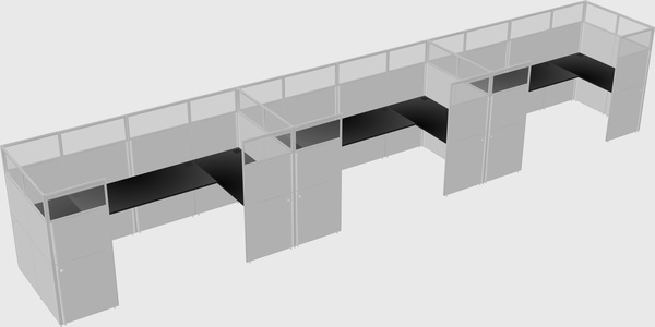 U-shaped cubicle