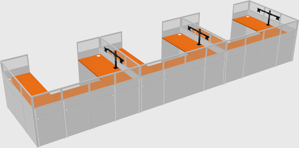 Cabine en u