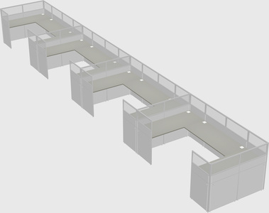 U-shaped cubicle