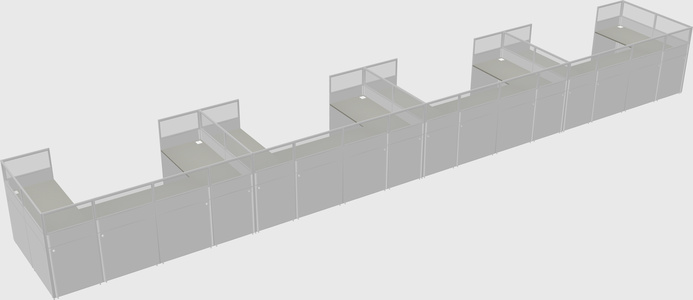 U-shaped cubicle