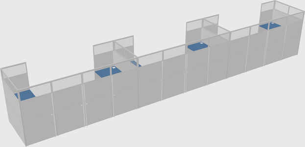 U-shaped cubicle