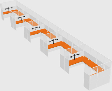 U-shaped cubicle