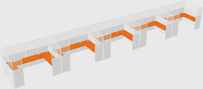 U-shaped cubicle