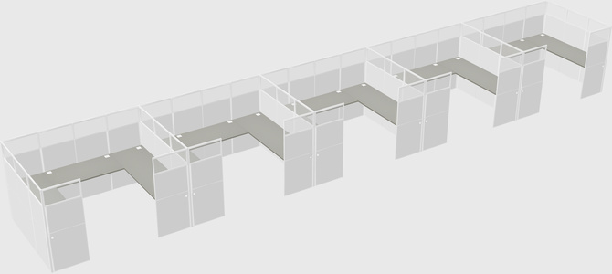 U-shaped cubicle