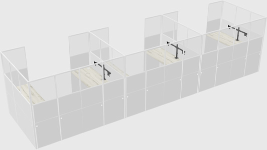 U-shaped cubicle