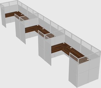 U-shaped cubicle