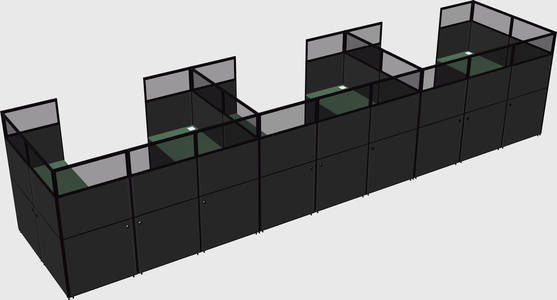U-shaped cubicle