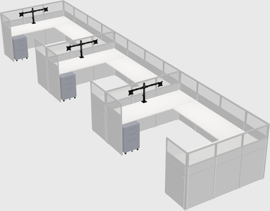 U-shaped cubicle